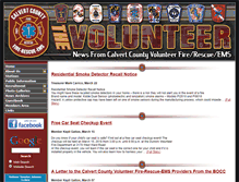 Tablet Screenshot of calvertfirerescueems.com